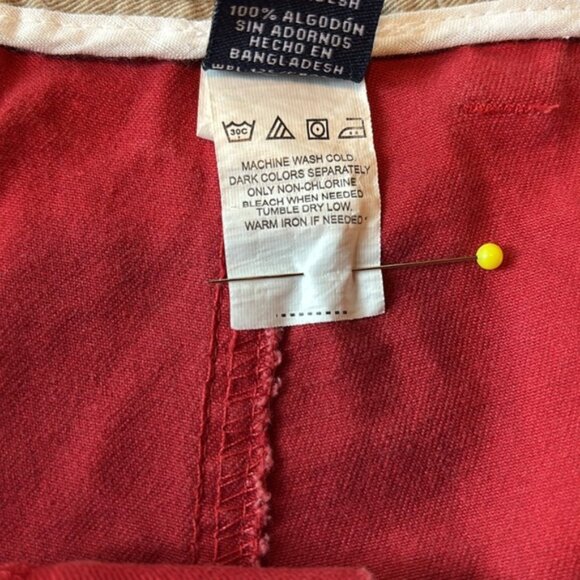 Chaps Mens Red Flat Front Shorts Size 42 - Picture 4 of 12